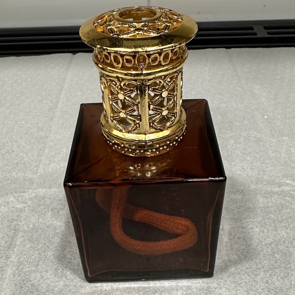 Elegant Gold and Brown Candle Holder